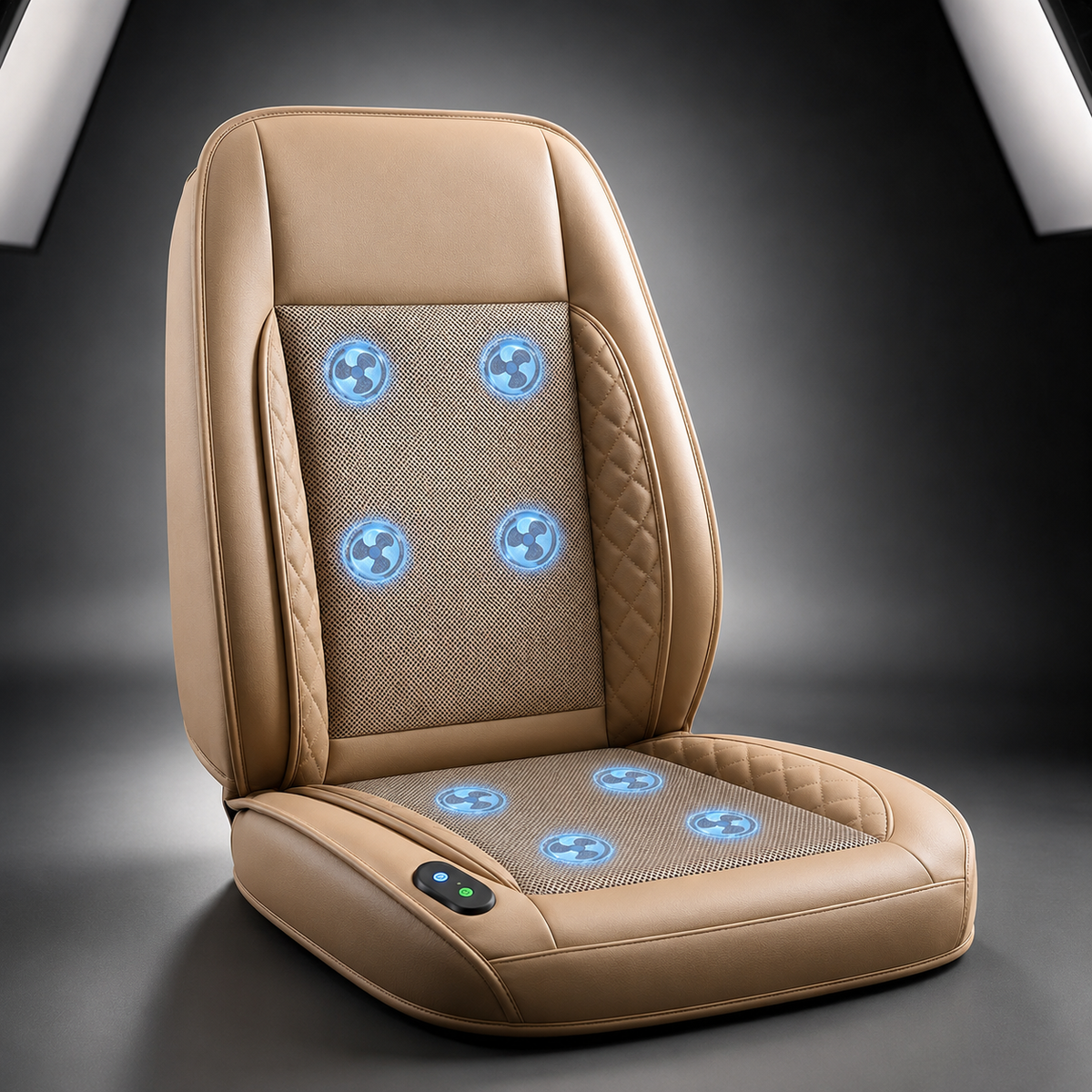 12V Ventilated Car Seat Cushion – 8-Fan Cooling System