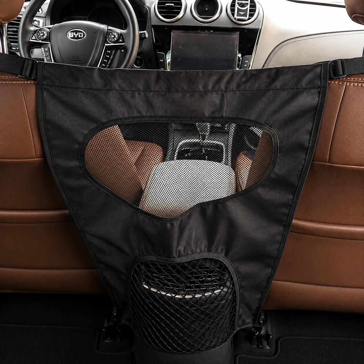 Universal Car Pet Barrier Net – Rear Seat Safety Divider for Dogs