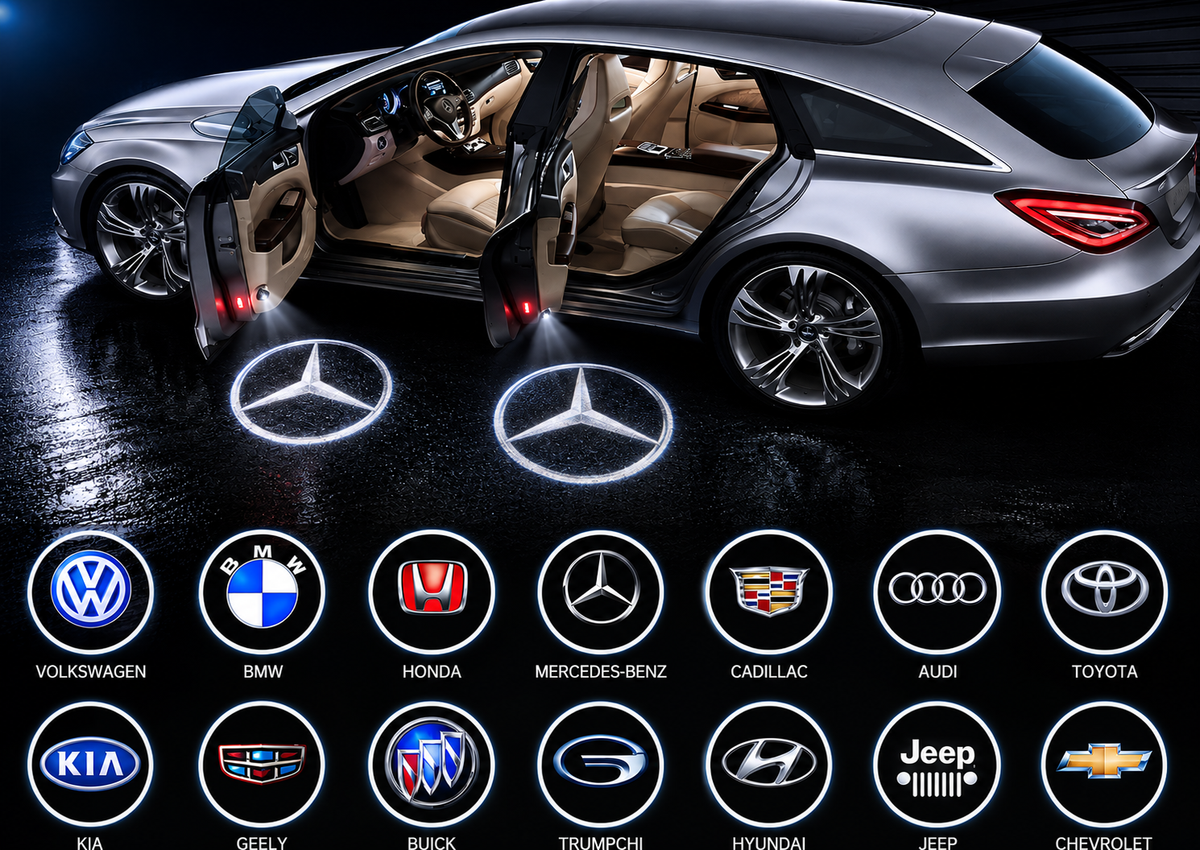 Wireless LED Car Door Welcome Projector Lights – 2 Pack