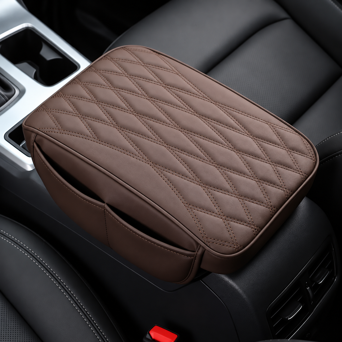 Memory Foam Car Armrest Cushion & Storage Organiser