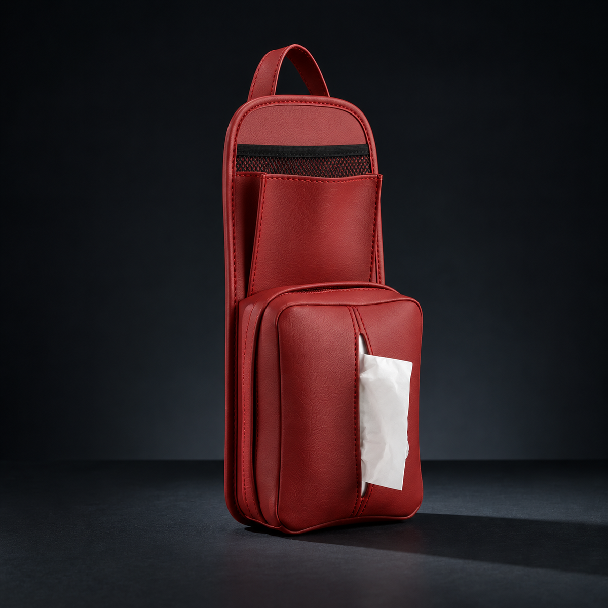 Car Seat-Side Tissue Holder & Storage Organiser