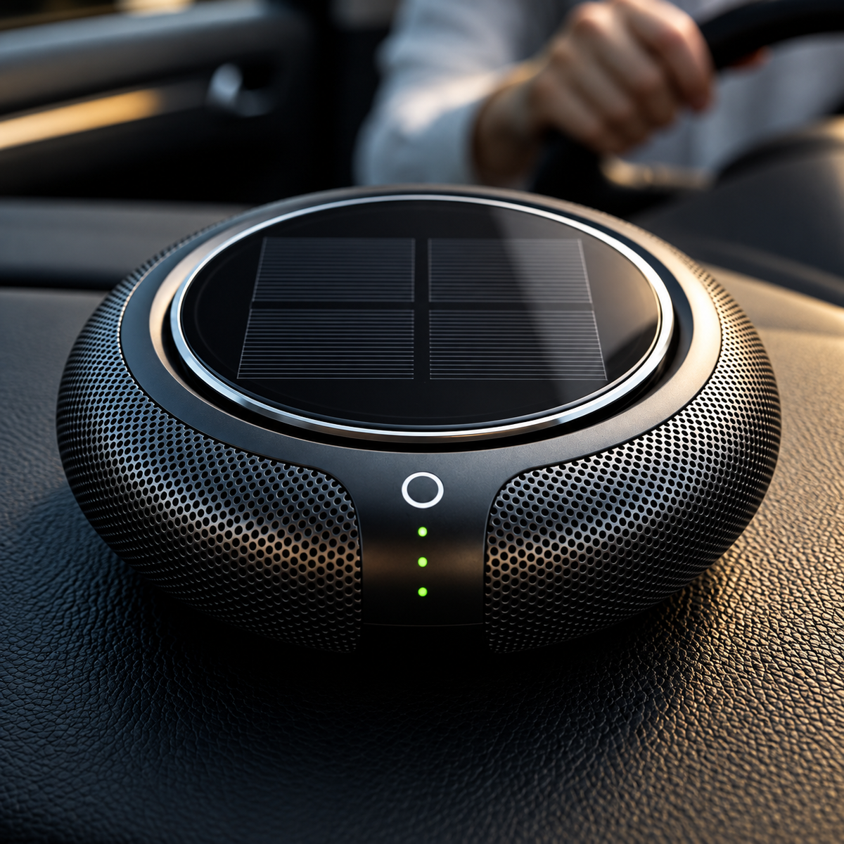 Solar Car Air Purifier with USB Power