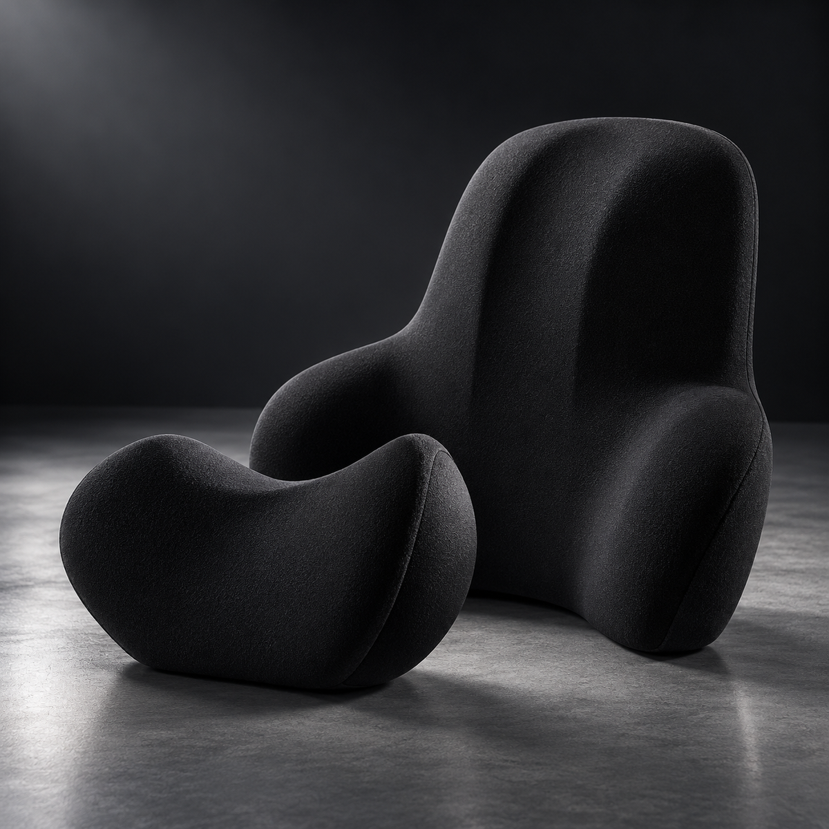 Memory Foam Car Lumbar Cushion & Headrest Pillow