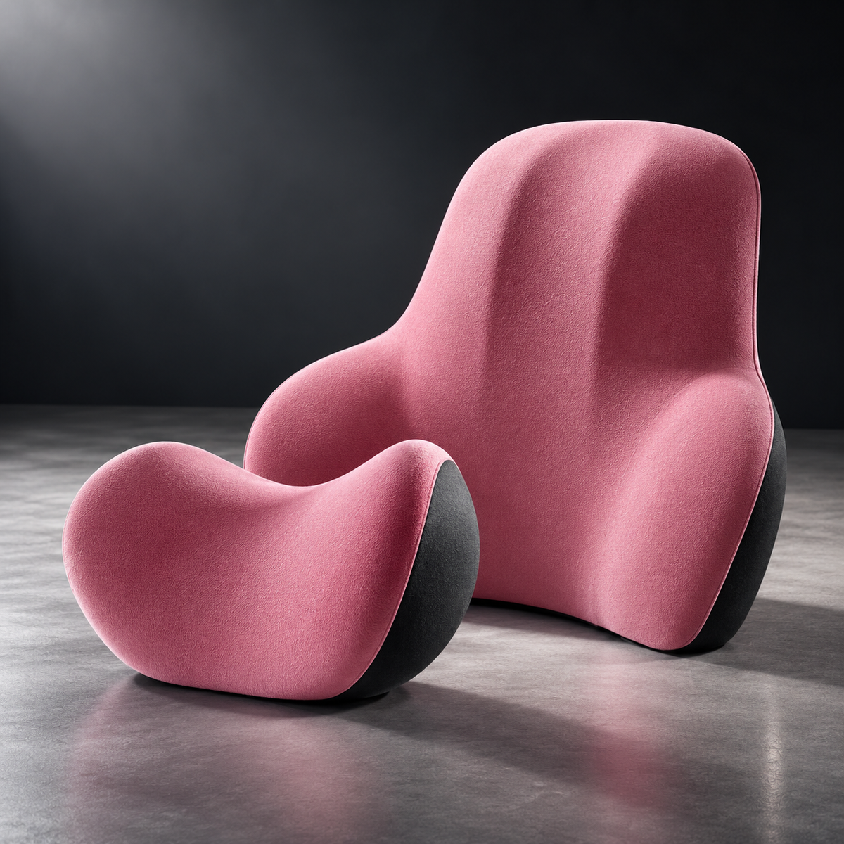 Memory Foam Car Lumbar Cushion & Headrest Pillow