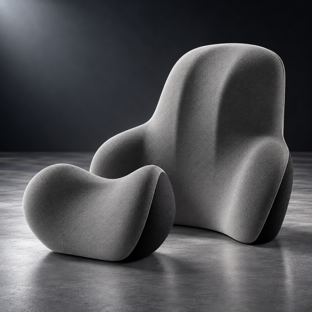 Memory Foam Car Lumbar Cushion & Headrest Pillow