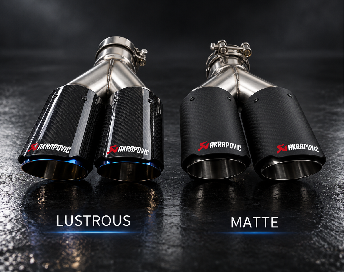 Carbon Fibre Dual-Outlet Exhaust Tip – 63mm Inlet