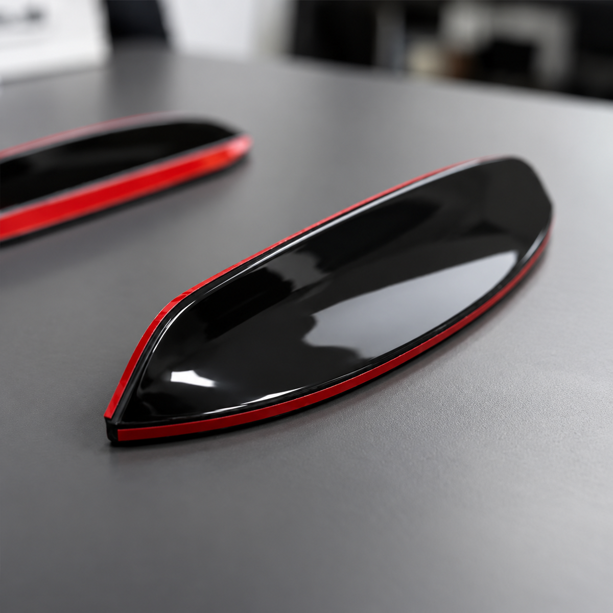 Universal Front Bumper Canards – Gloss Black