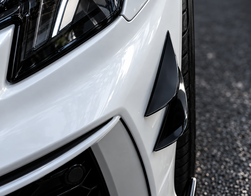 Universal Front Bumper Canards – Gloss Black