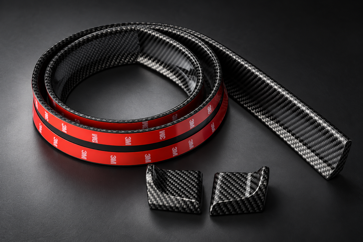 Universal Carbon Fibre Style Rear Spoiler Lip