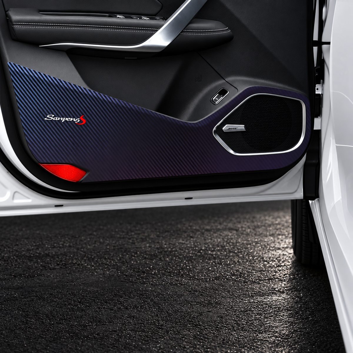 Carbon Fibre Style Door Kick Protectors - Geely Boyue PRO