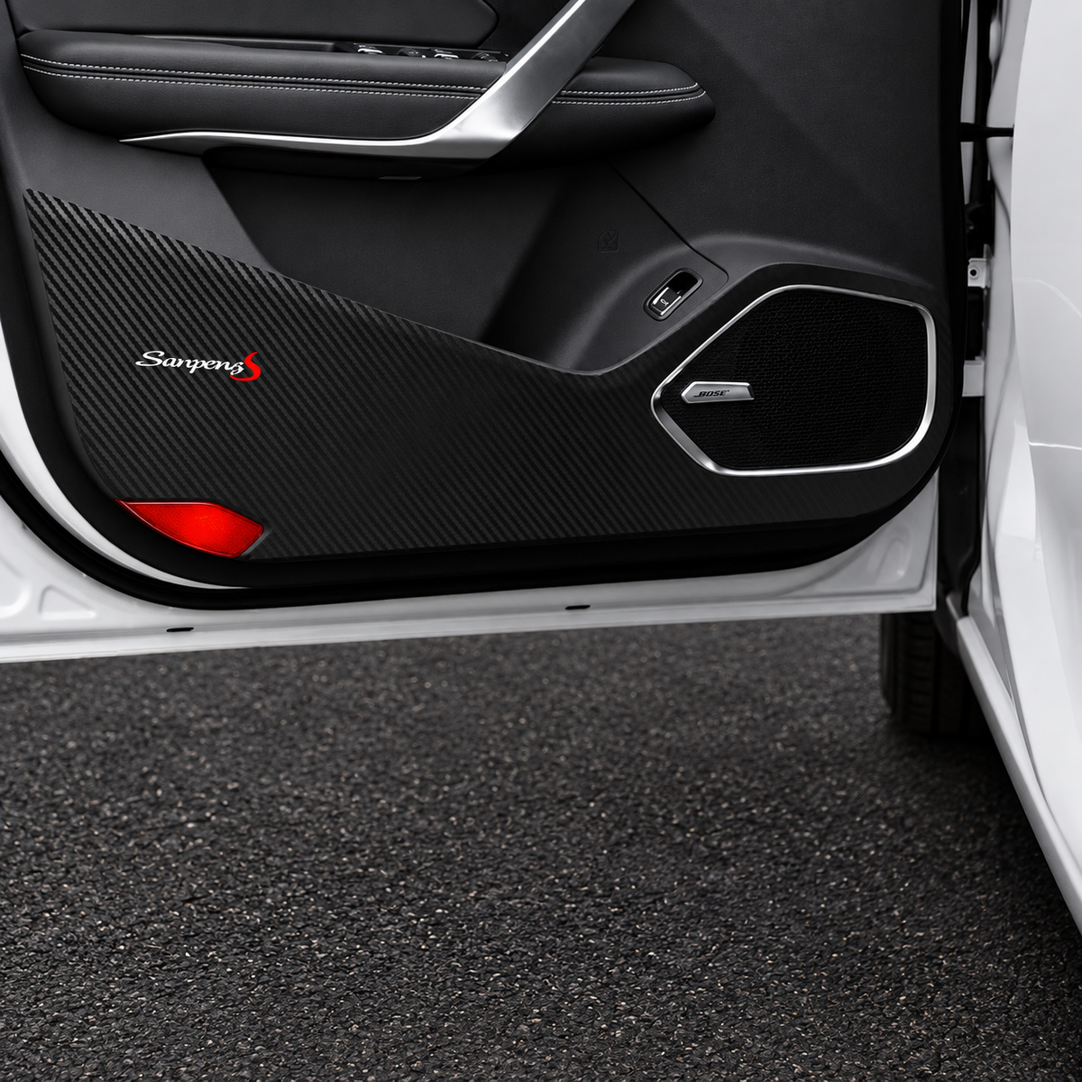 Carbon Fibre Style Door Kick Protectors - Geely Boyue PRO