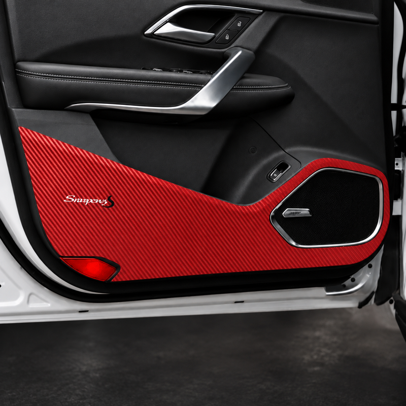Carbon Fibre Style Door Kick Protectors - Geely Boyue PRO