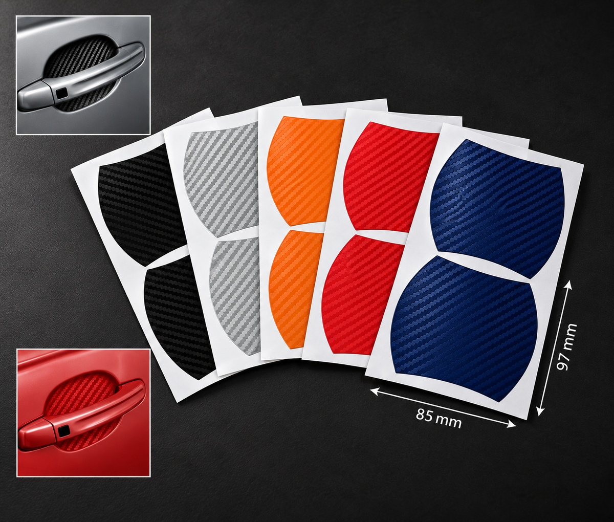 Carbon Fibre Car Door Handle Protectors