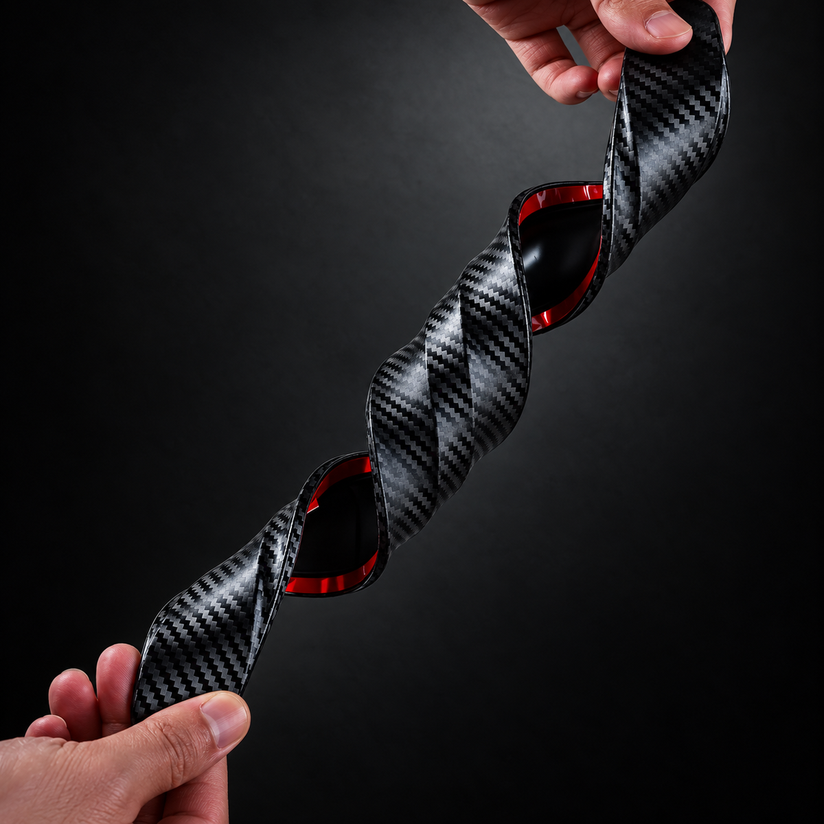 Carbon-Fibre Effect Car Bumper Protector Strips