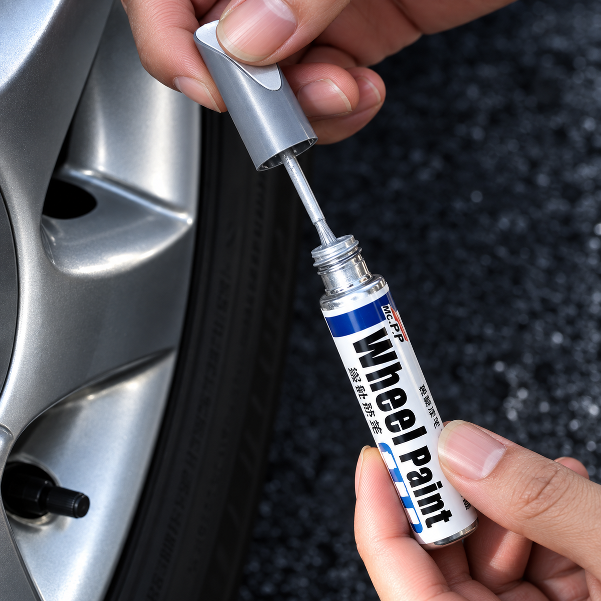 Silver Alloy Wheel Touch-Up Paint Pen – 12ml