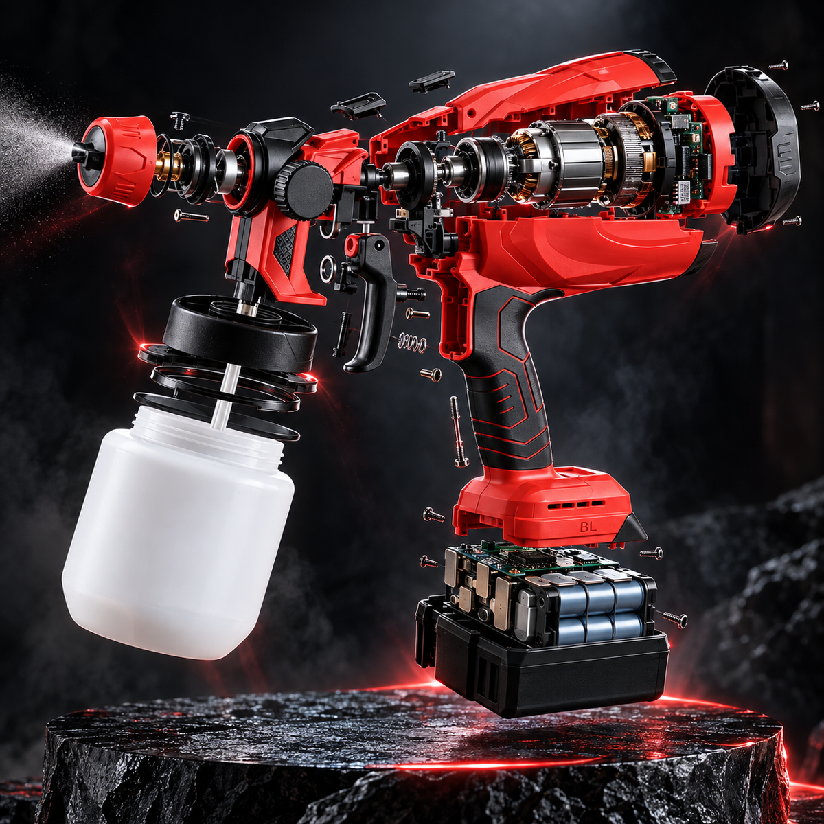 Cordless Car Paint Spray Gun Kit – Battery & Charger Included
