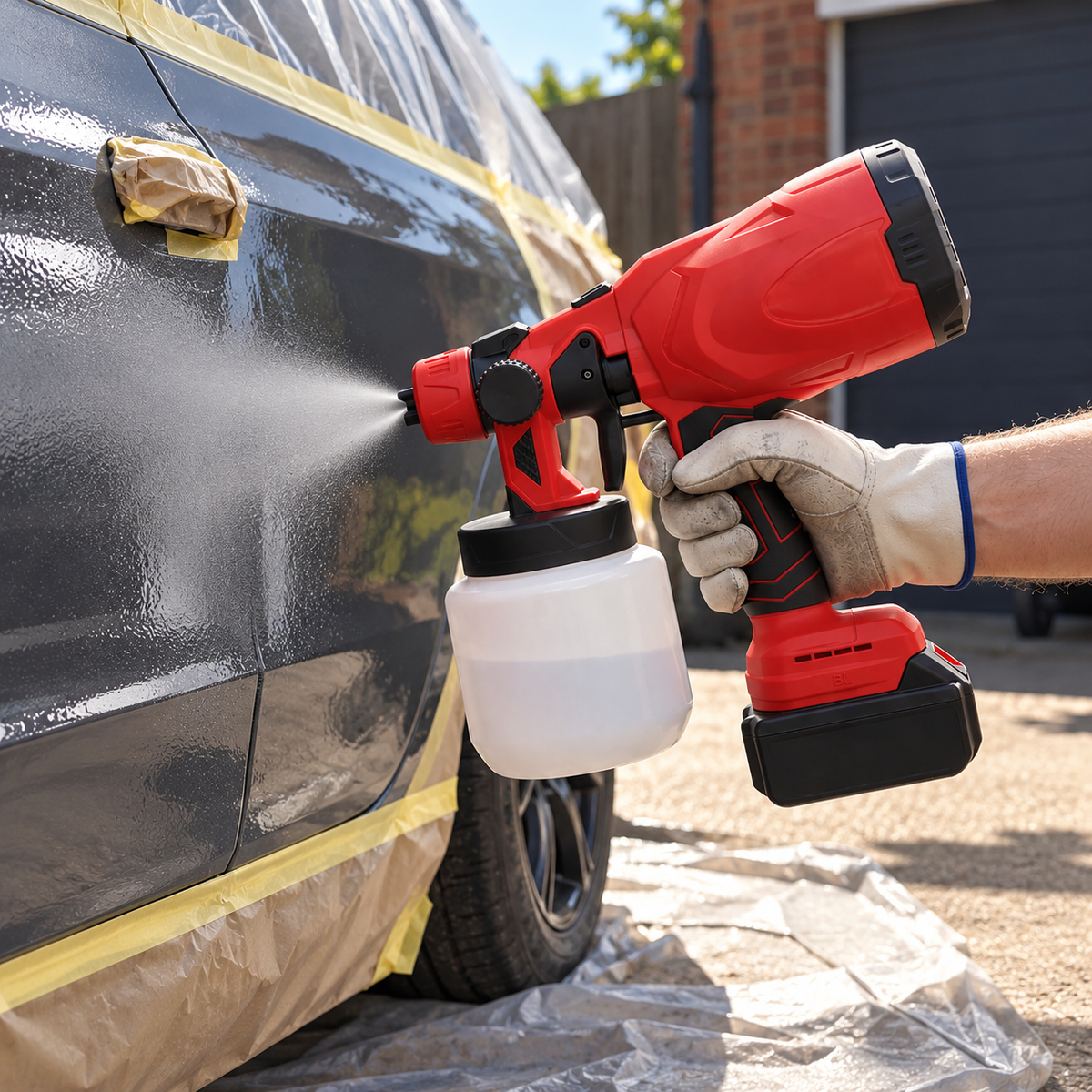 Cordless Car Paint Spray Gun Kit – Battery & Charger Included