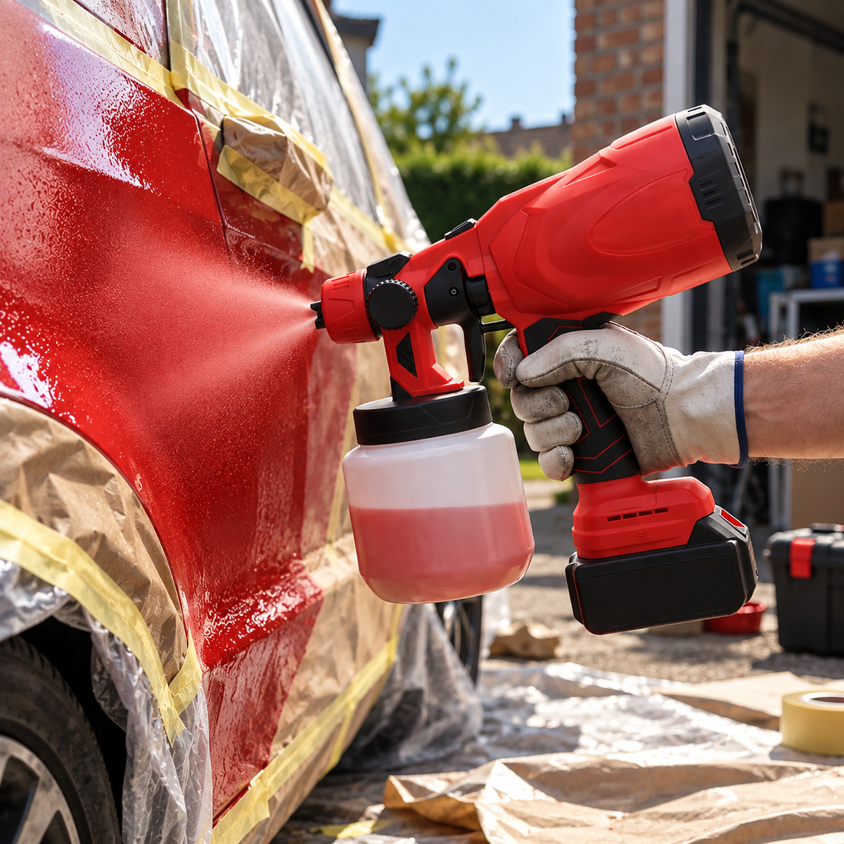 Cordless Car Paint Spray Gun Kit – Battery & Charger Included