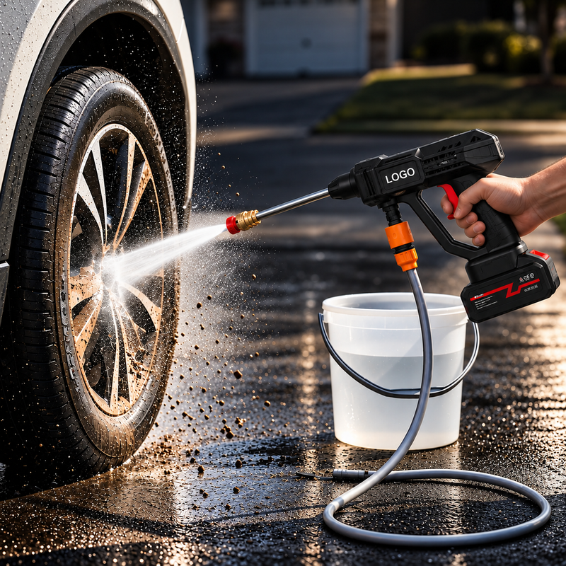 Cordless Car Wash Gun Kit with Carry Case