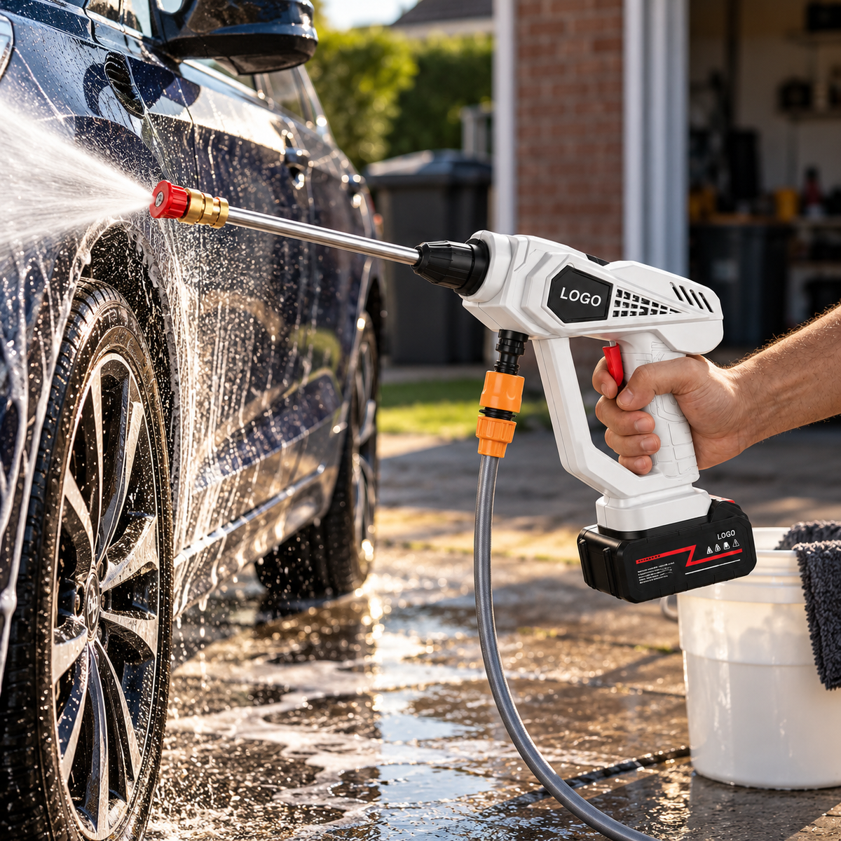 Cordless Car Wash Gun Kit with Carry Case