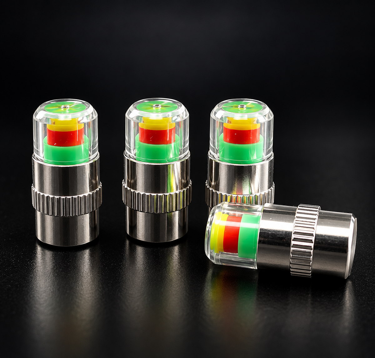 Tyre Pressure Indicator Valve Caps | 4-Pack