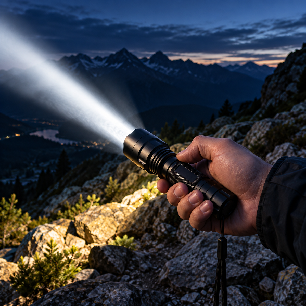 High-Power Rechargeable LED Flashlight