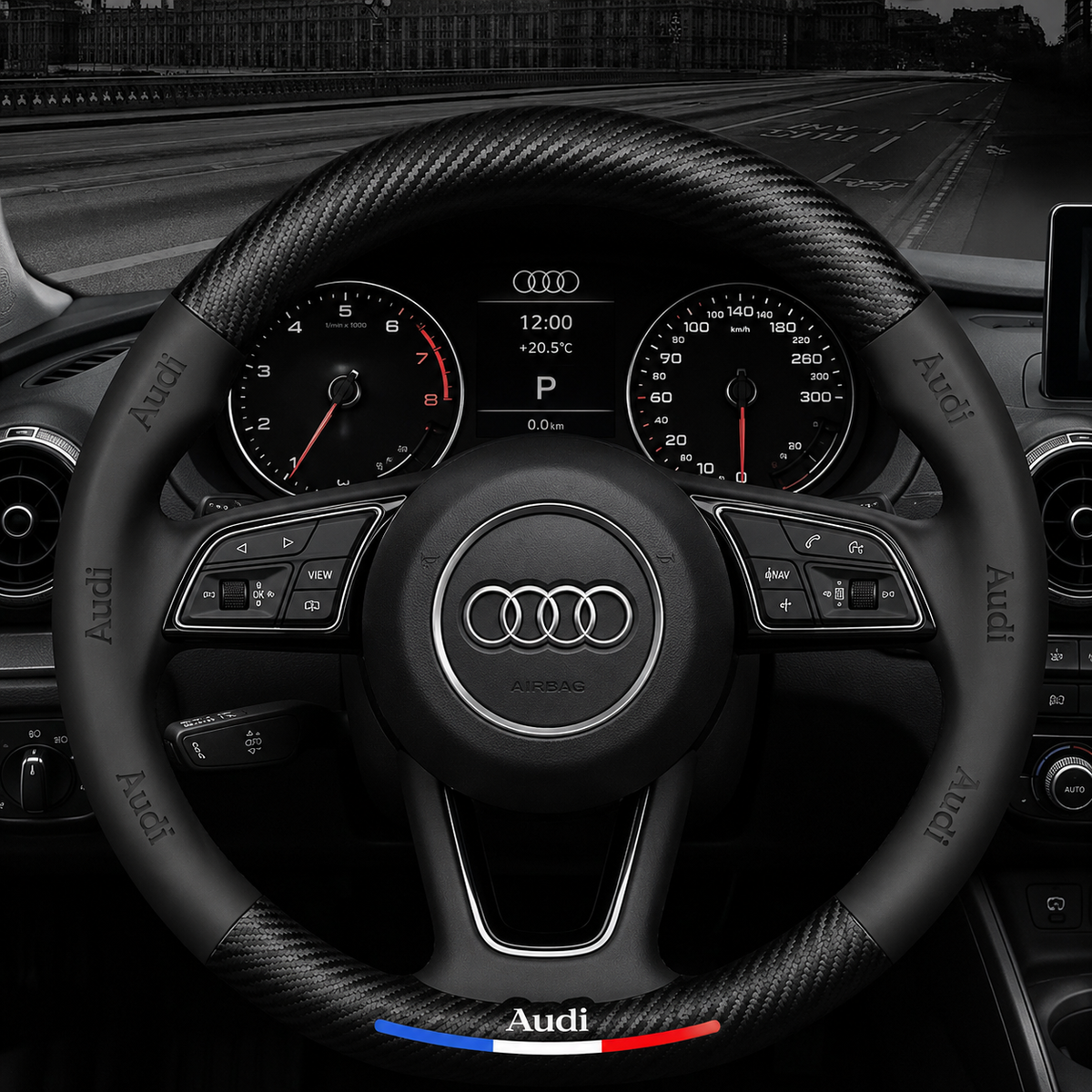 Carbon Fibre Steering Wheel Cover