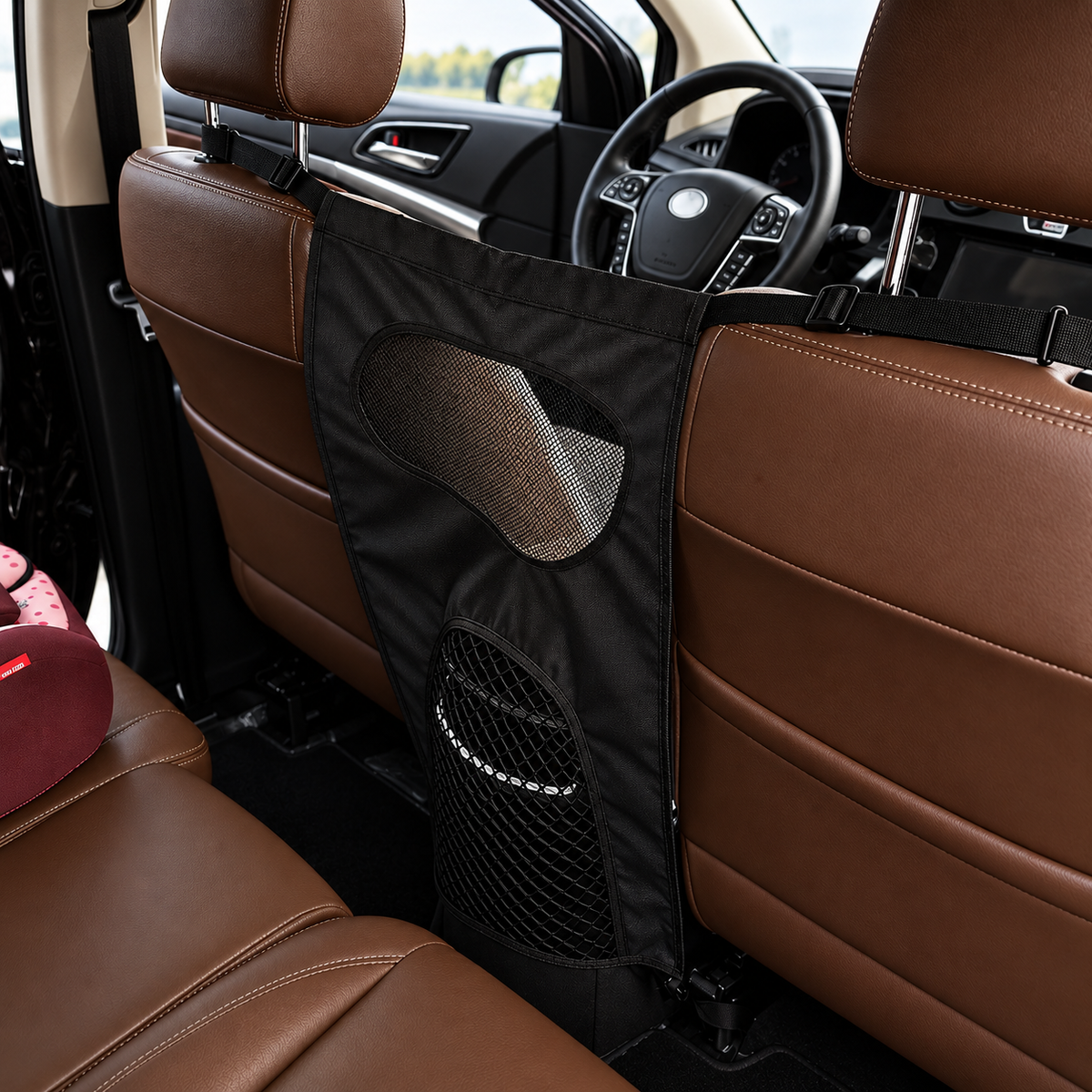 Universal Car Pet Barrier Net – Rear Seat Safety Divider for Dogs