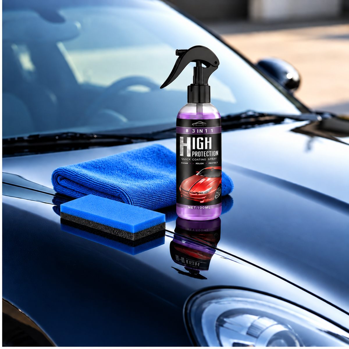 3-in-1 Car Paint Protection & Polish Spray Kit