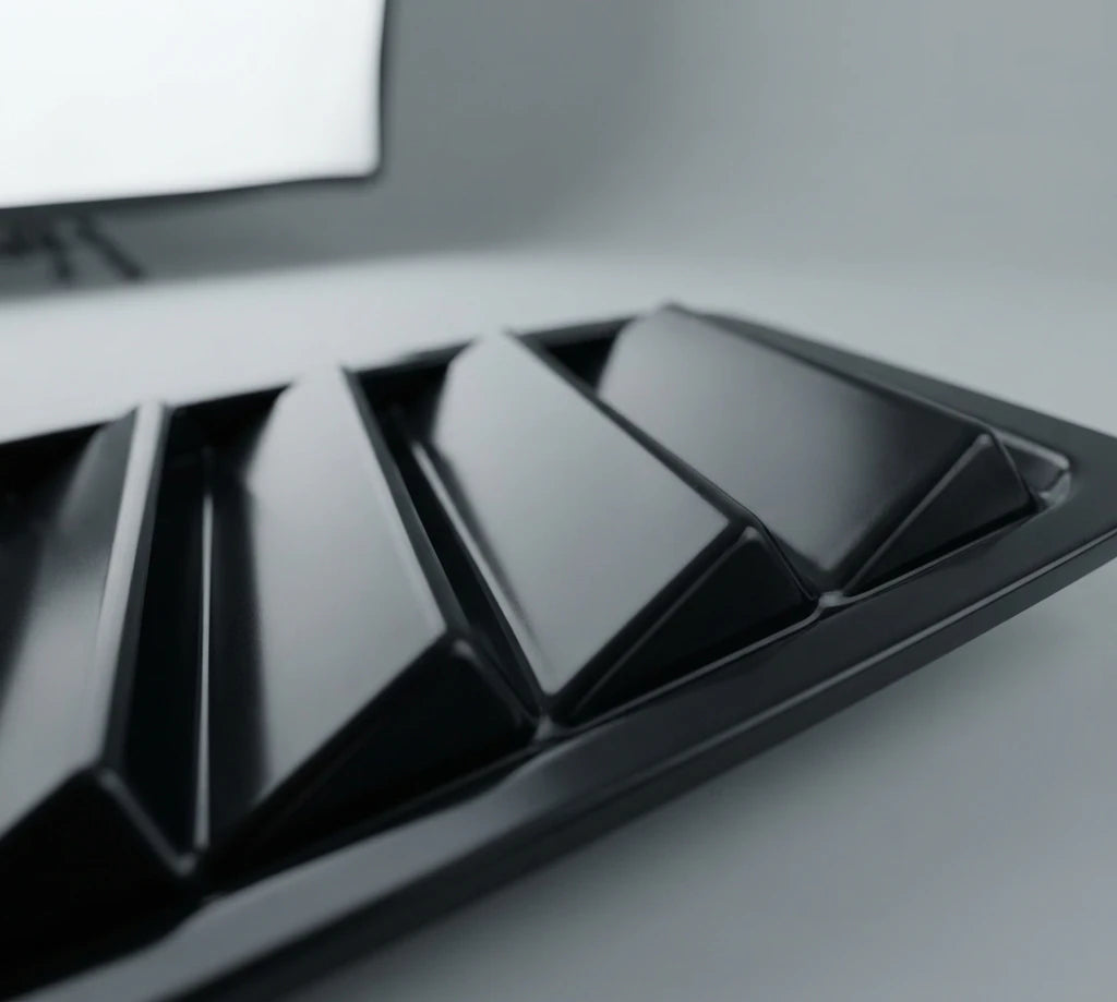 Gloss Black Rear Window Side Louvres – 2PCS