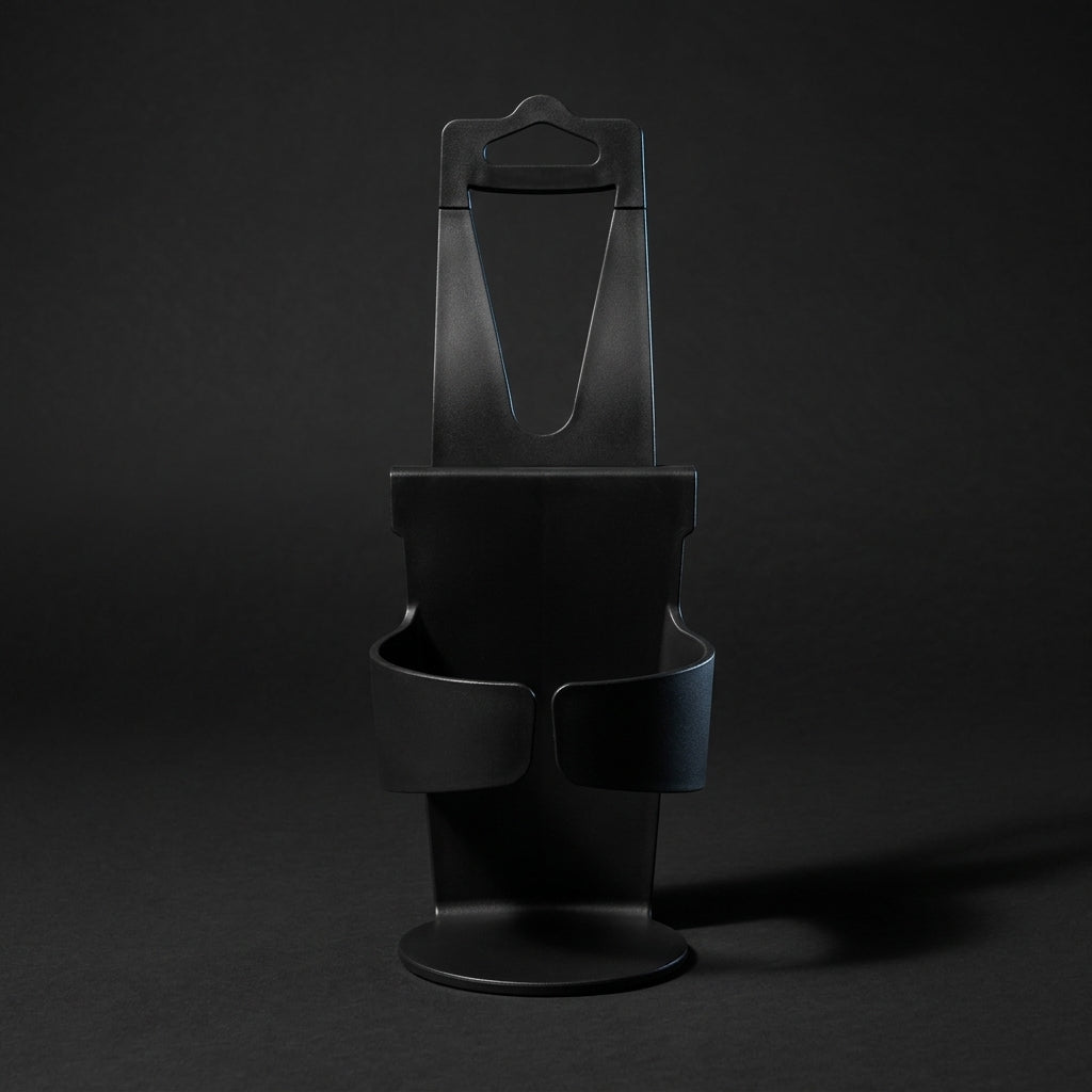 Car Cup Holder with Door & Seat-Back Mounting